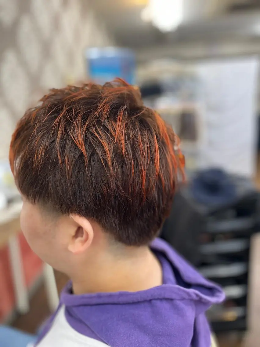 カラー ハイライトカラー レッドカラー masa ディレクターのヘアスタイル