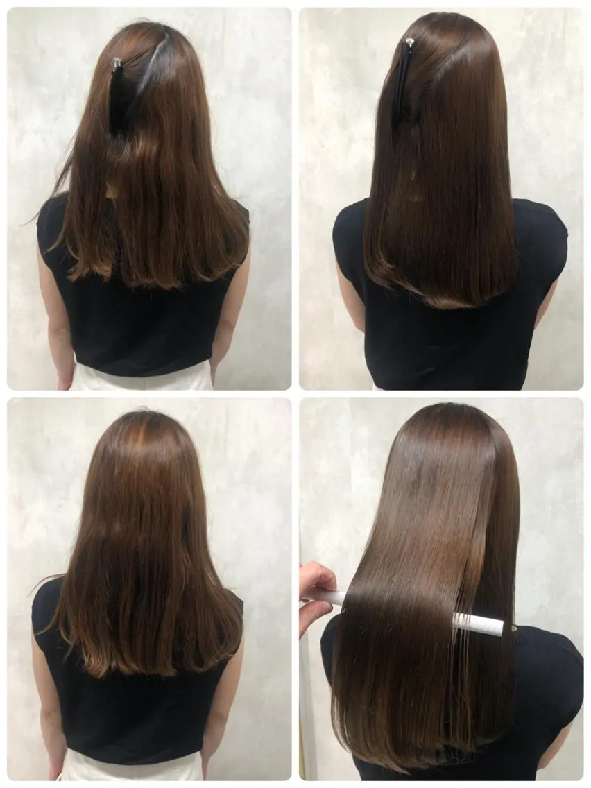セミロング カット ヘアカラー 縮毛矯正 トリートメント あなた史上 最高を提供のヘアスタイル