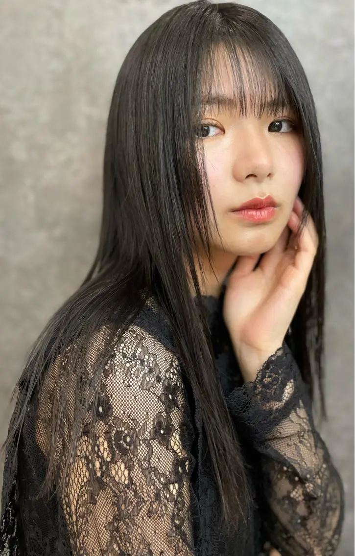 ロング パーマ 縮毛矯正 ストレートパーマ カット 縮毛矯正 美谷添(ミヤゾエ) まどか大人ヘアサロンのヘアスタイル
