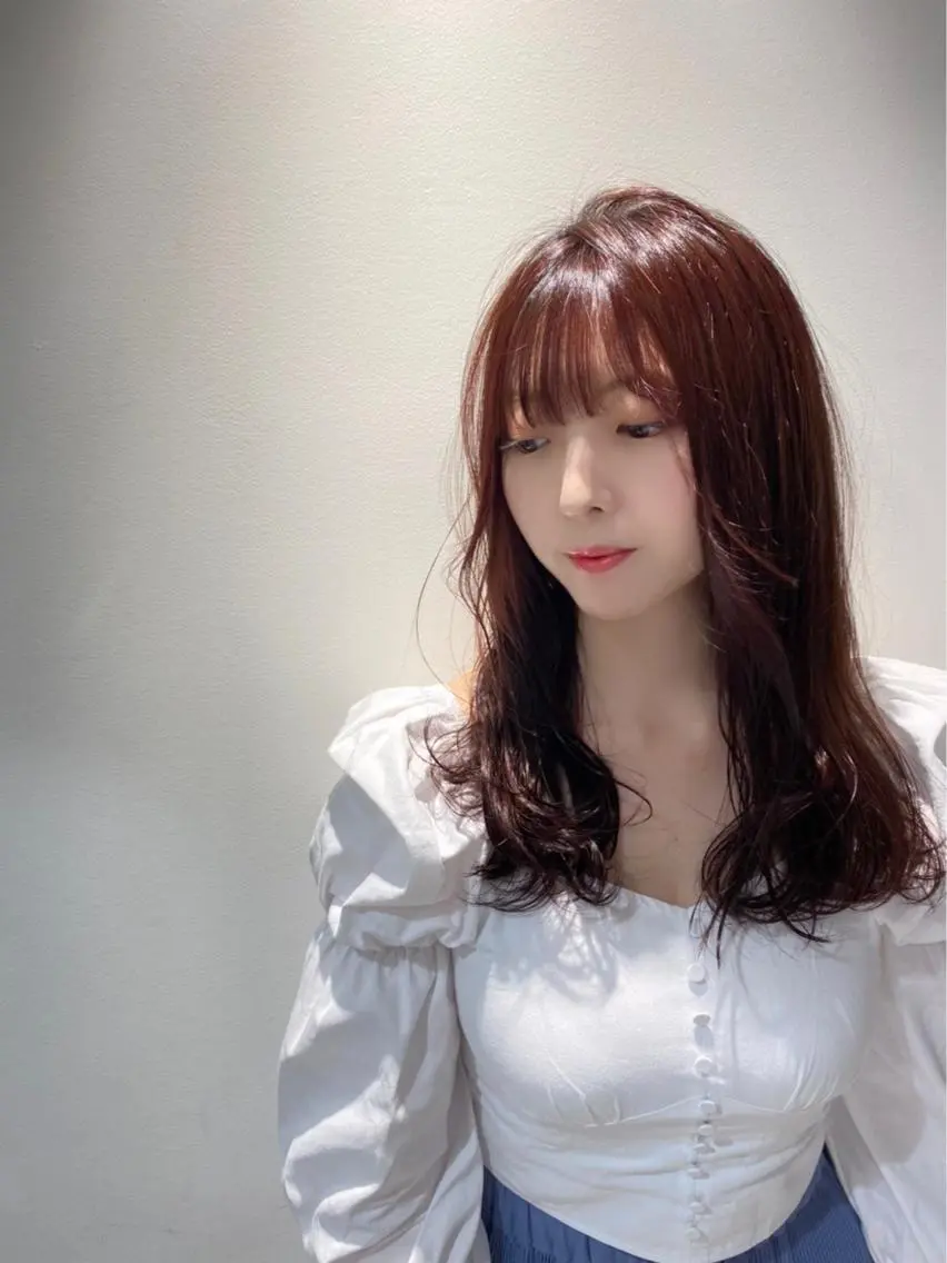 セミロング カラー ピンクカラー バイオレットカラー カット ヘアカラー トリートメント ヘアセット 💜髪質改善美髪💜 星野清光のヘアスタイル