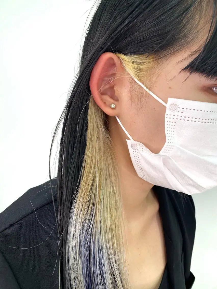 ロング カラー ヘアアレンジ TSUNA 🌙 Lim 五反田のマツエク・マツパデザイン