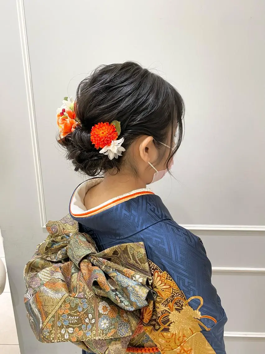 ヘアアレンジ 着付け 似合わせ艶髪カラー ❤️ハダユミのヘアスタイル