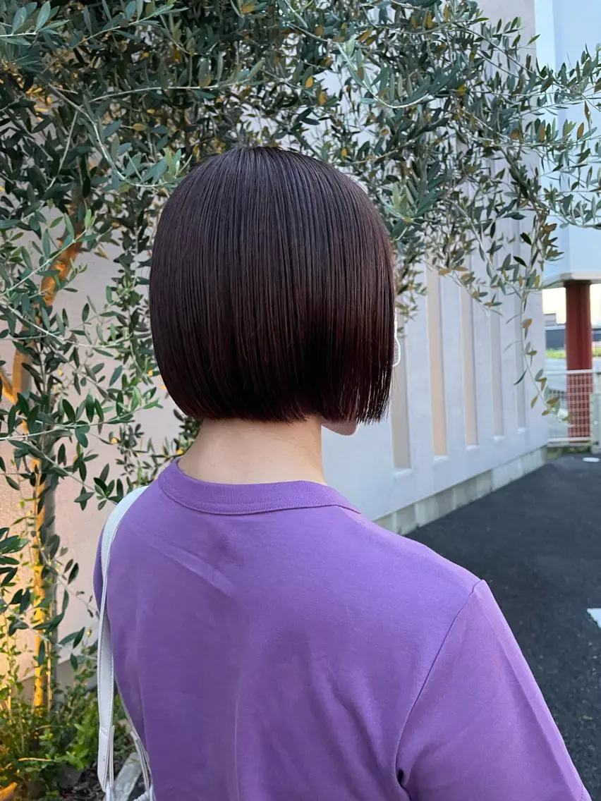 ミディアム カット ヘアカラー トリートメント 梶原 真帆のヘアスタイル