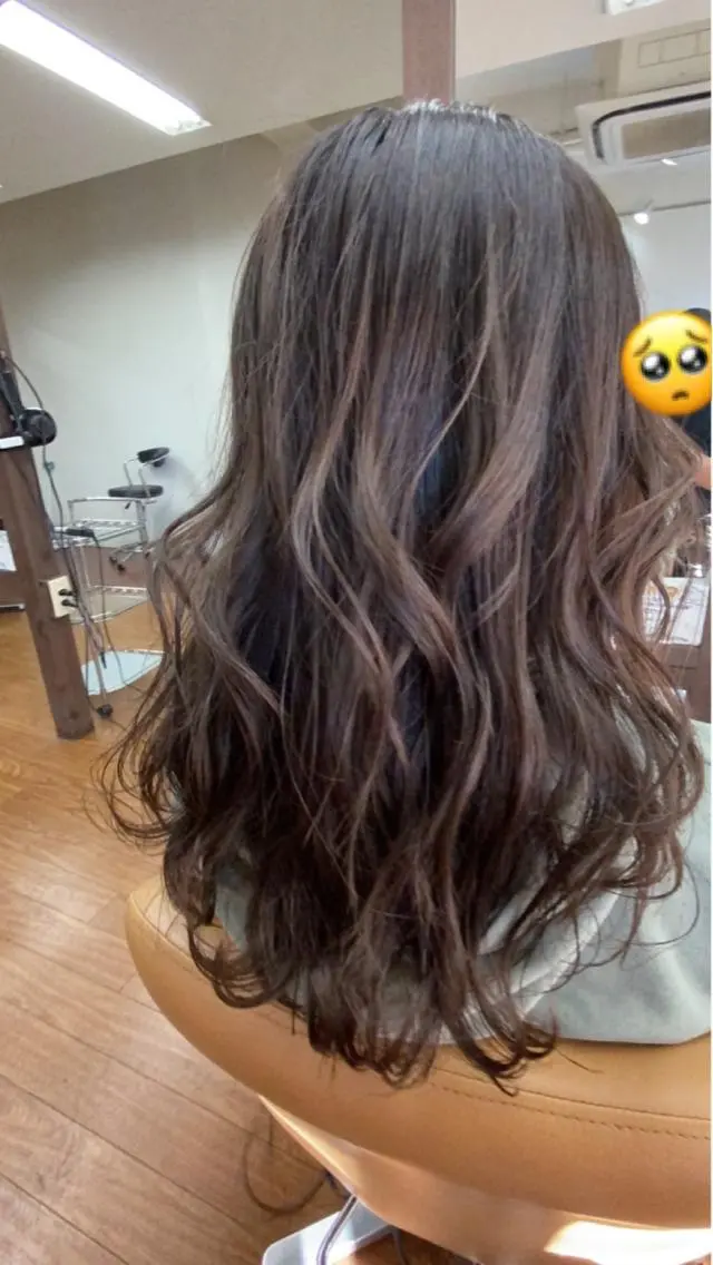 ロング カラー アッシュ アッシュブラウン ブラウンカラー 森 健人のヘアスタイル