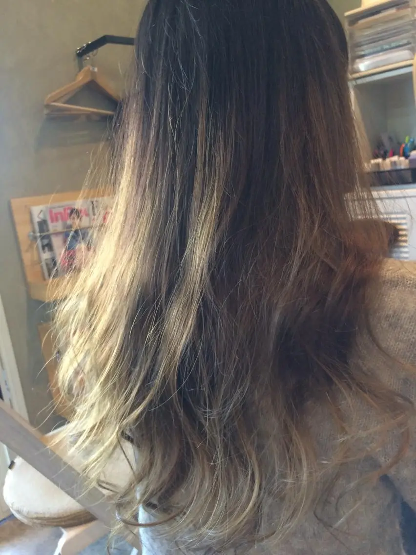 セミロング カラー パーマ ヘアアレンジ イルミナカラー 今泉 直裕ショートボブの匠のヘアスタイル