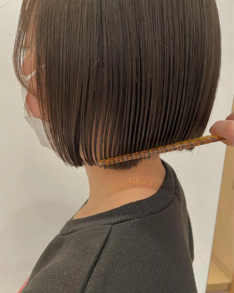 ショート 切りっぱなしボブ ボブ カット トリートメント 🪴酒井 可南子🪴のヘアスタイル