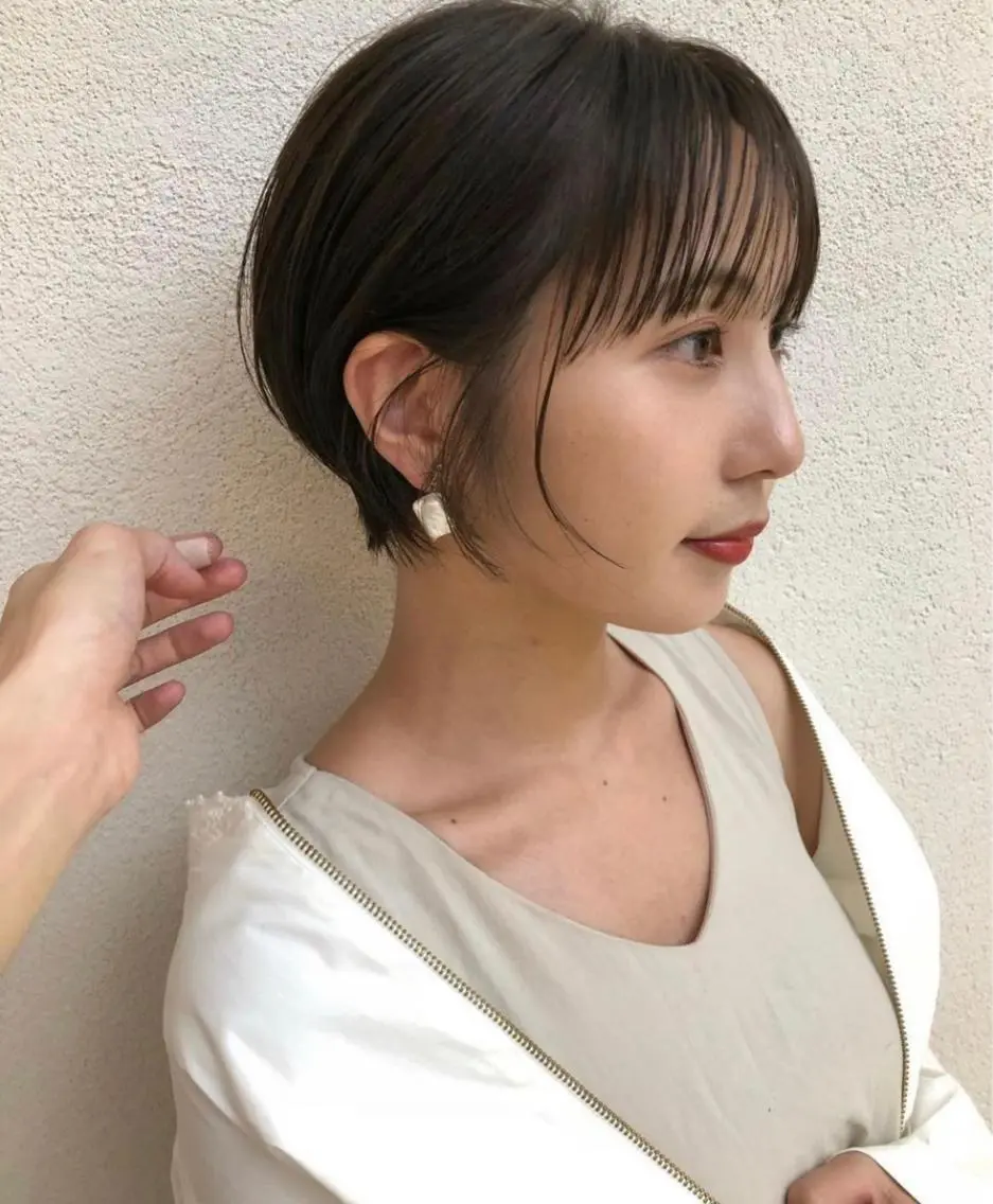 ショート カラー 丸みショート ショートヘア 沖縄/ヘアアレンジ /ナカノのヘアスタイル