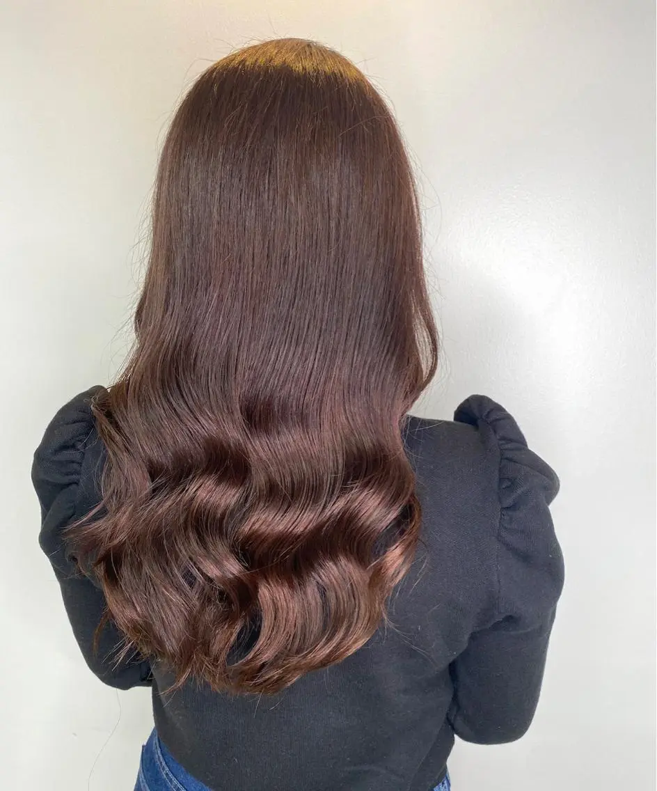 ロング カラー ブラウンカラー ピンクカラー ピンクブラウン HARUKA🍒 toccaのヘアスタイル