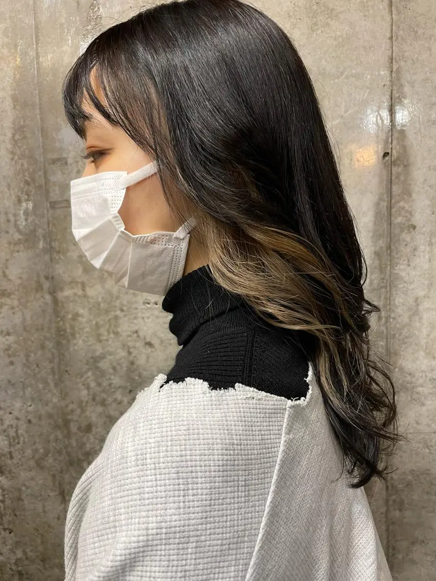 ロング カラー 顔周りカット 前髪似合わせ | yukaのヘアスタイル