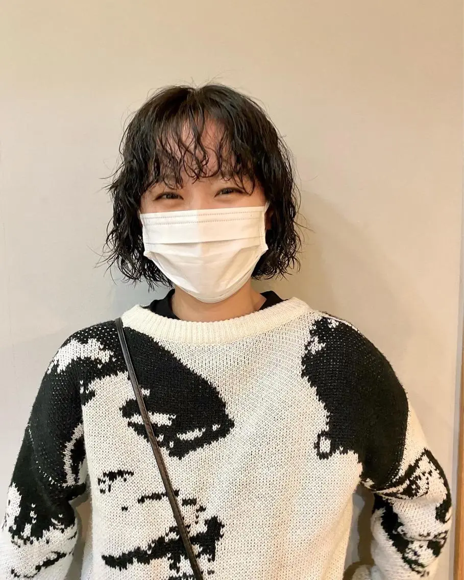 ショート パーマ ボブ ショート& パーマ　坂本のヘアスタイル