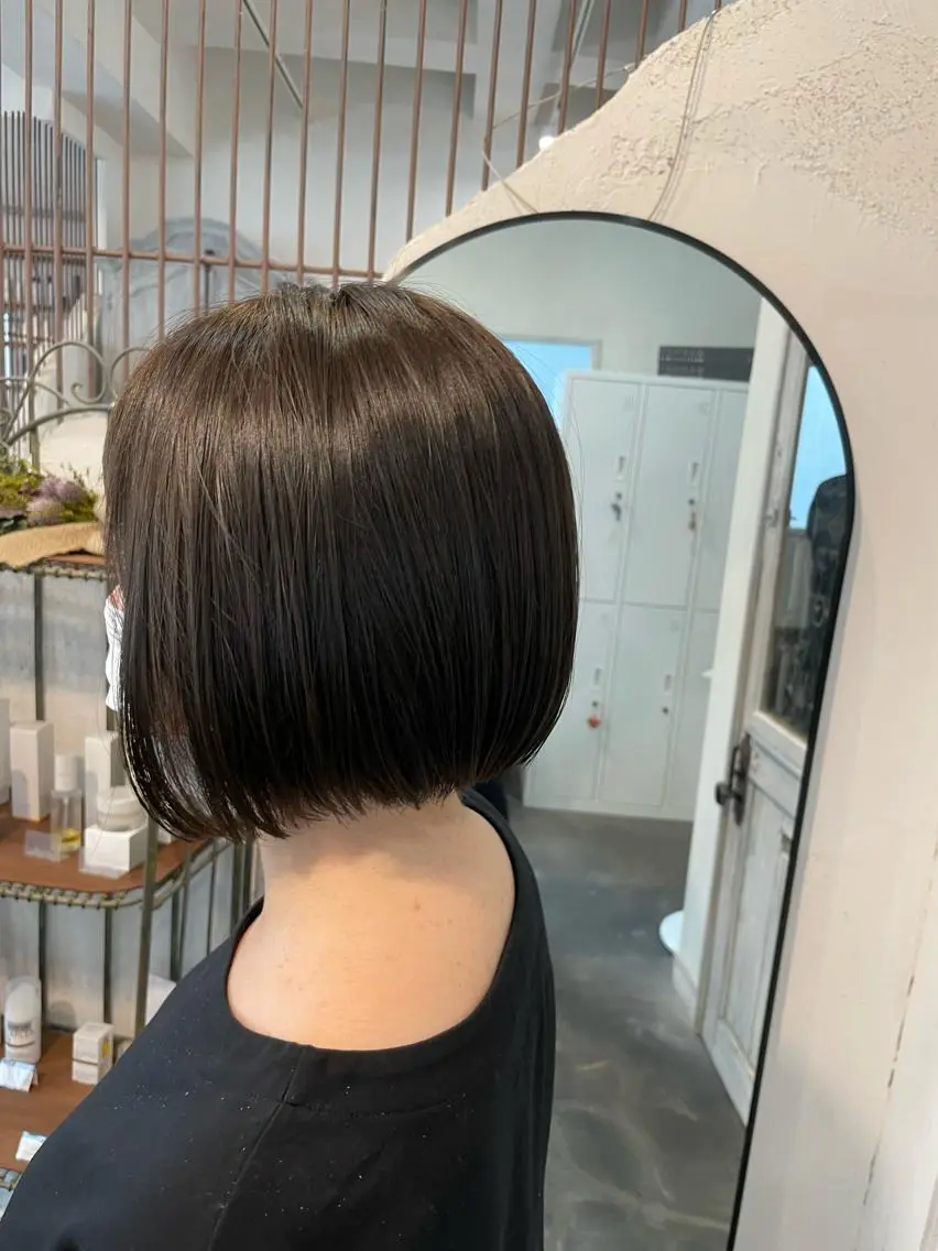 ショート ボブ 髪質改善 縮毛矯正 🔆髪質改善 透明感 カラー🔆佐々木貴仁のヘアスタイル
