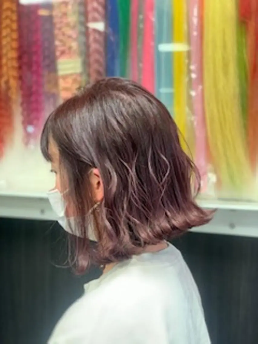 ショート パープルカラー ボブ 韓国カラー/エクステ carryのヘアスタイル