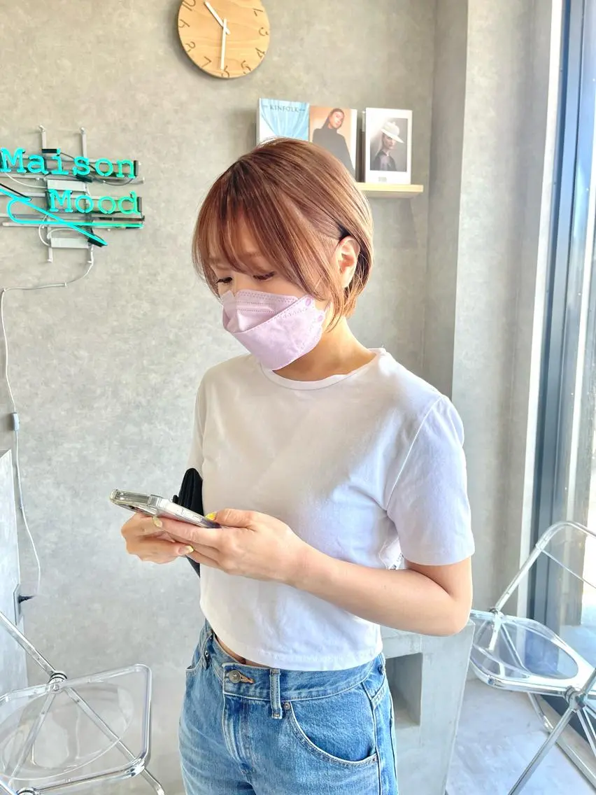 ショート カラー カット ヘアカラー トリートメント 一ノ瀬 暁のヘアスタイル
