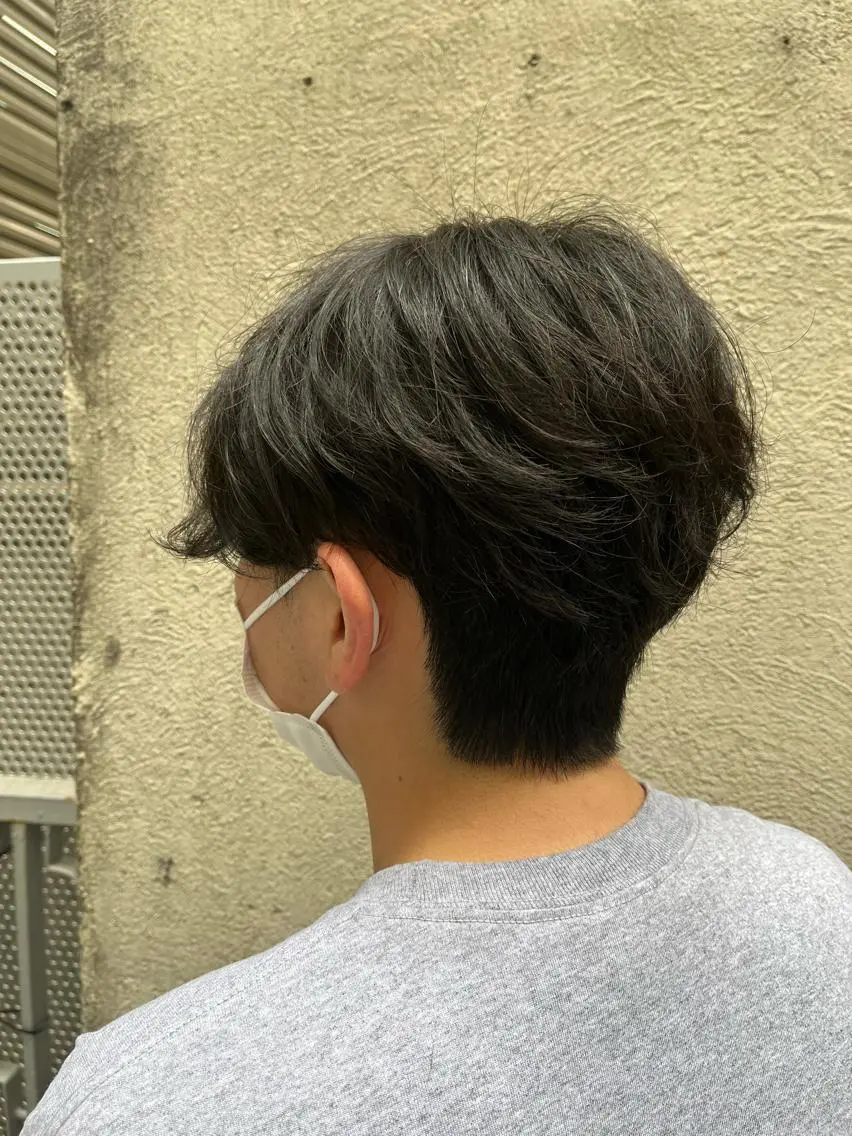 ショート パーマ メンズ カット パーマ トリートメント ヘアセット 🏆メンズヘア特化 🥇代表りんぺーのヘアスタイル
