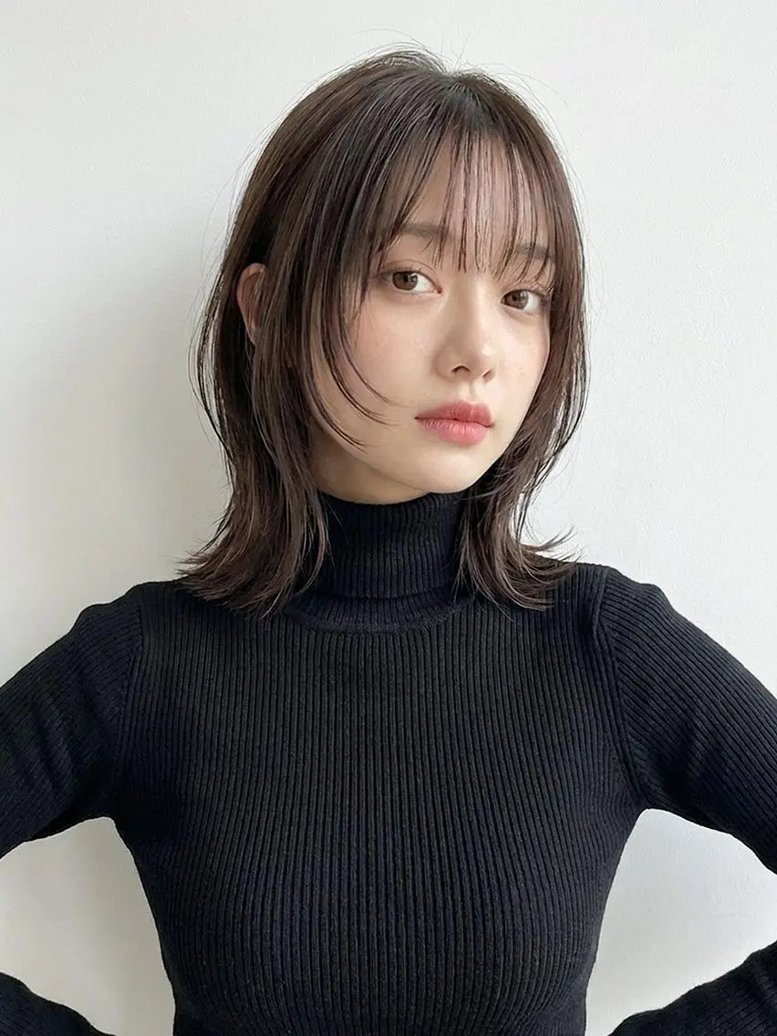ミディアム カット ヘアカラー トリートメント _WHITE 難波本店のヘアスタイル