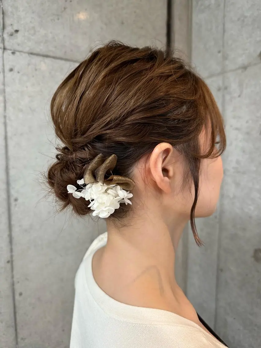 セミロング ヘアアレンジ 🎀ヘアセット/艶髪 /はやしほのか🎀のヘアスタイル