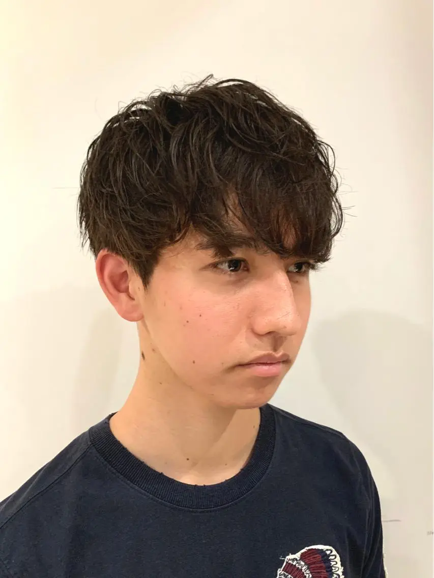 パーマ メンズ カット パーマ トリートメント 🌿似合わせ透明感 カラー松本朋幸🌿のヘアスタイル