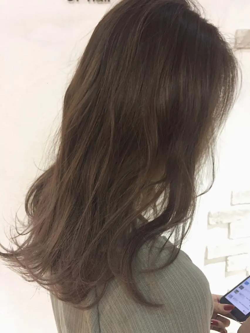 ミディアム カラー ヘアアレンジ アッシュ ハットリ /北習志野のヘアスタイル