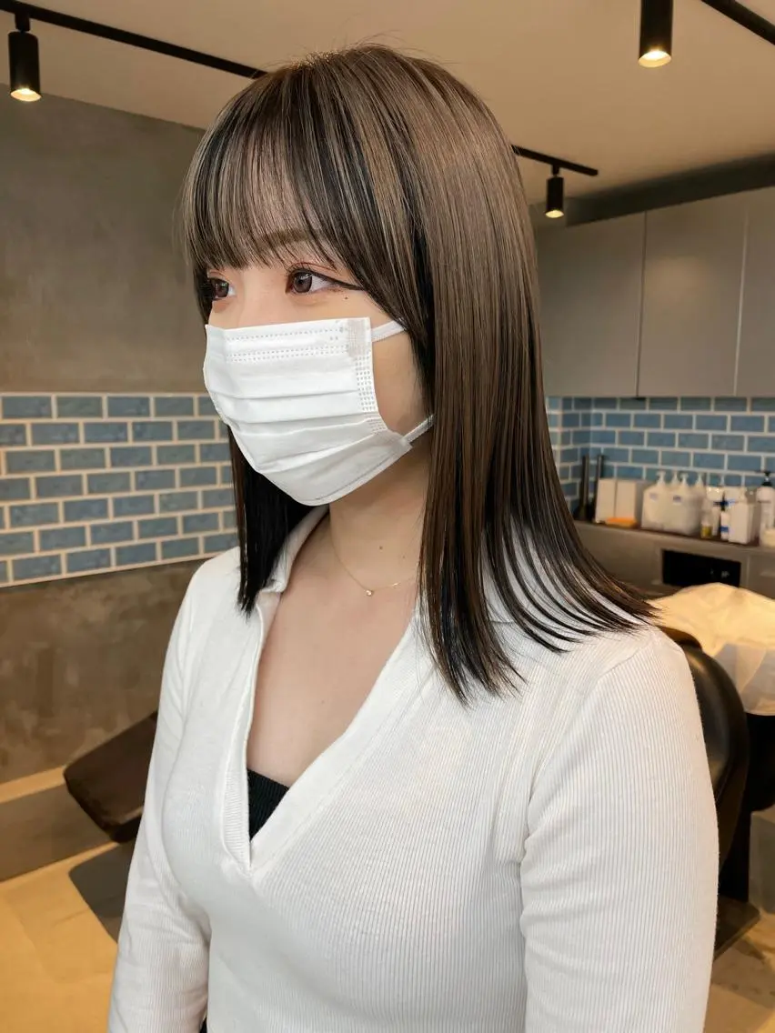 ミディアム カラー カット ヘアカラー トリートメント 👑ボブはお任せ ミヤノ👑のヘアスタイル