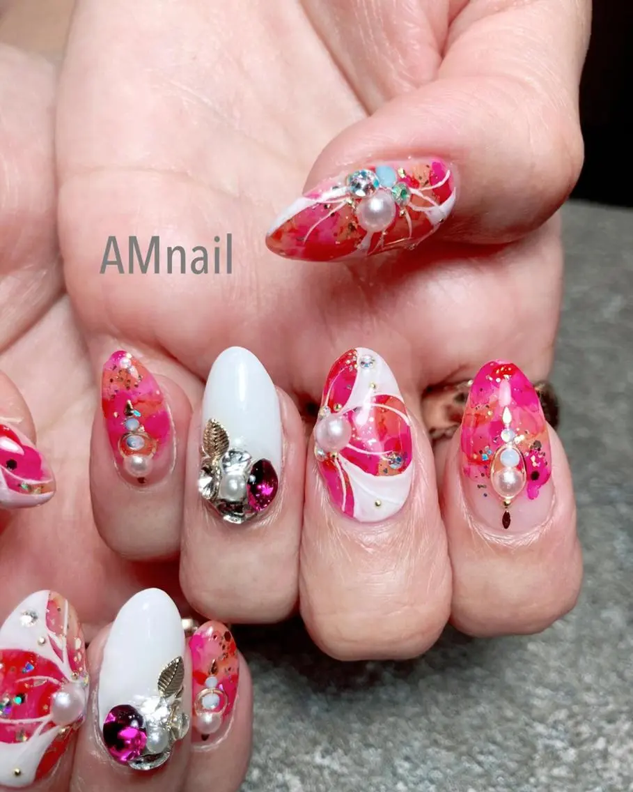ネイル アートネイル 持ち込み ハンドネイル Am:nail 柏 SUE（スゥ）のネイルデザイン