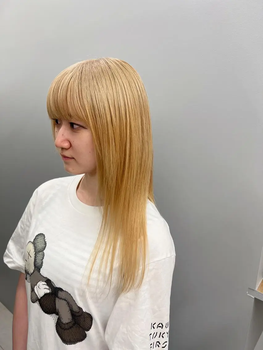 ロング カラー ブロンド 表参道/髪質改善 TATSUMIのヘアスタイル