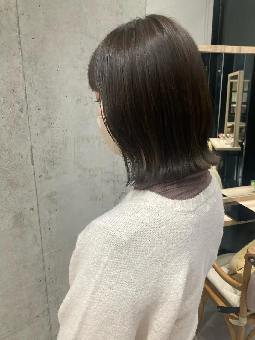 ショート ヘアカラー トリートメント ✨色持ちの良い艶 カラー✨蟹江真世のヘアスタイル