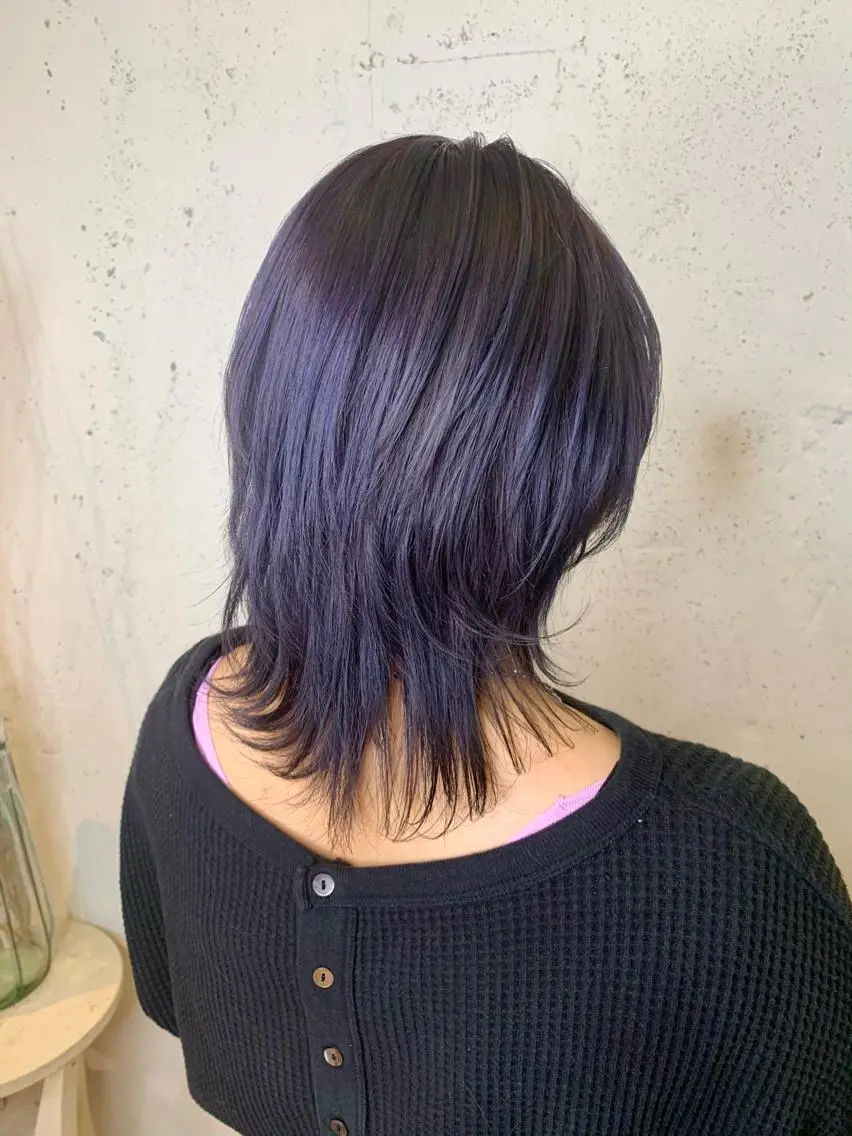 ミディアム カラー 透明感ハイトーン🦄 キラ🌈のヘアスタイル