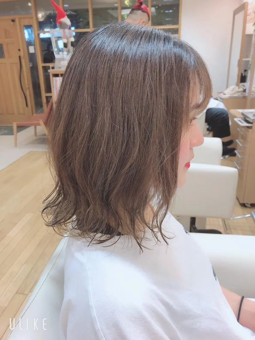 ミディアム パーマ 小鹿理紗 和光市のヘアスタイル