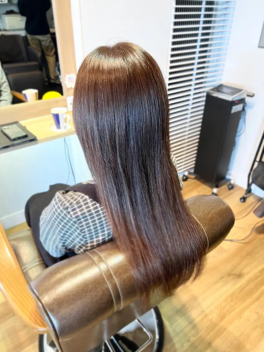ロング カラー ベージュカラー カット ヘアカラー トリートメント 堀 望美のヘアスタイル