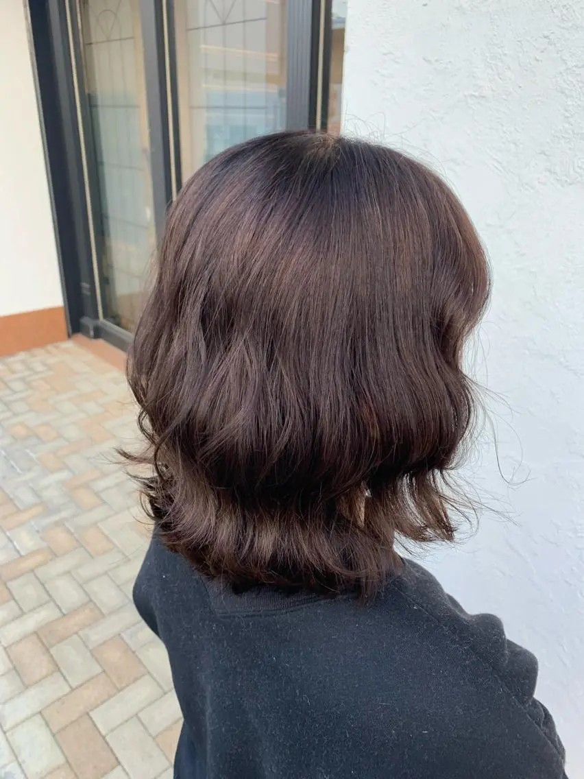 ミディアム カラー カット ヘアカラー トリートメント 艶髪レイヤー上田 紗也🇰🇷💗のヘアスタイル