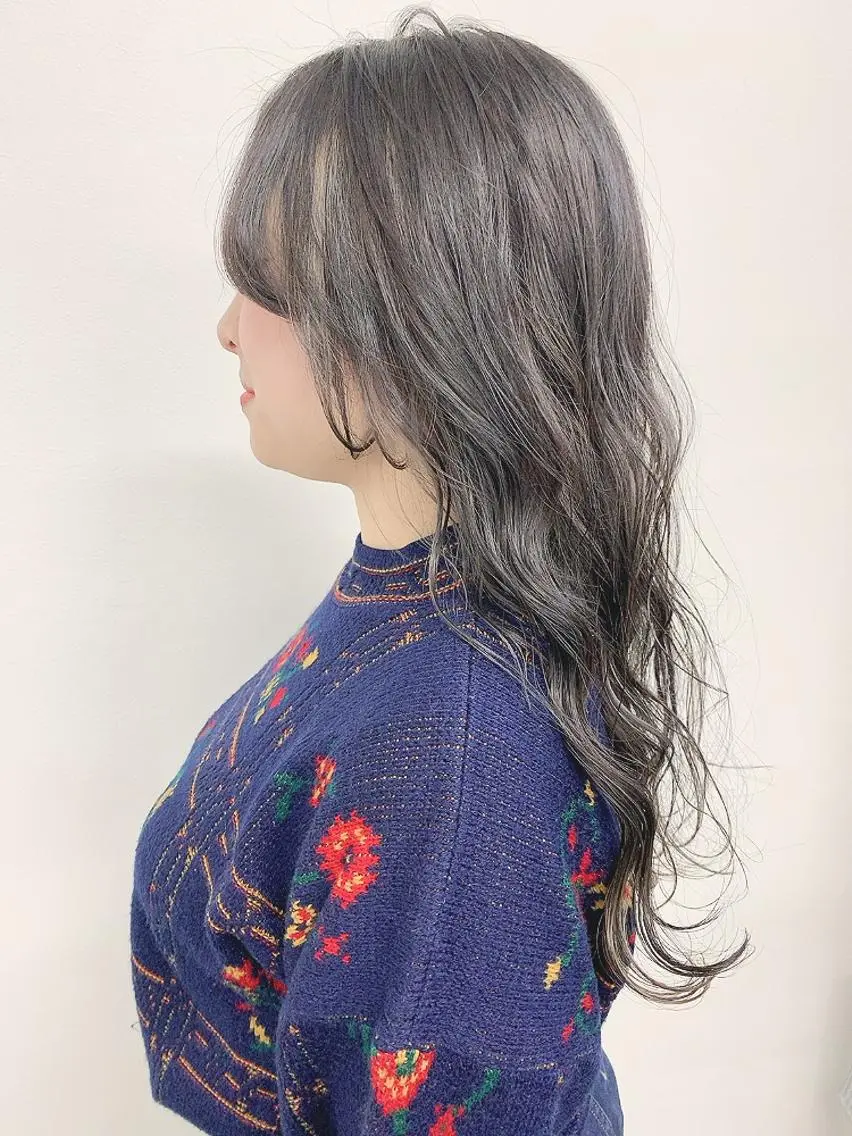 ロング カラー カット ヘアカラー 透明感・暗髪 梅田・増田のヘアスタイル
