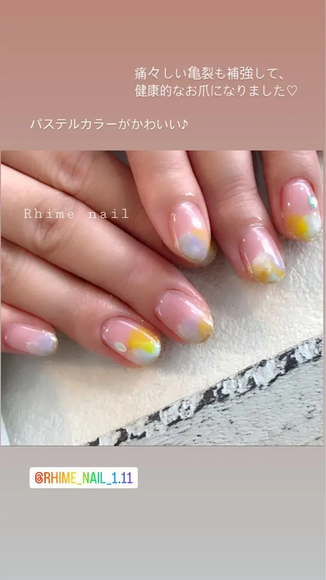 ネイル カジュアル ジェルネイル マグネットネイル ミラーネイル パラジェル Rhime nail ライムネイルのネイルデザイン