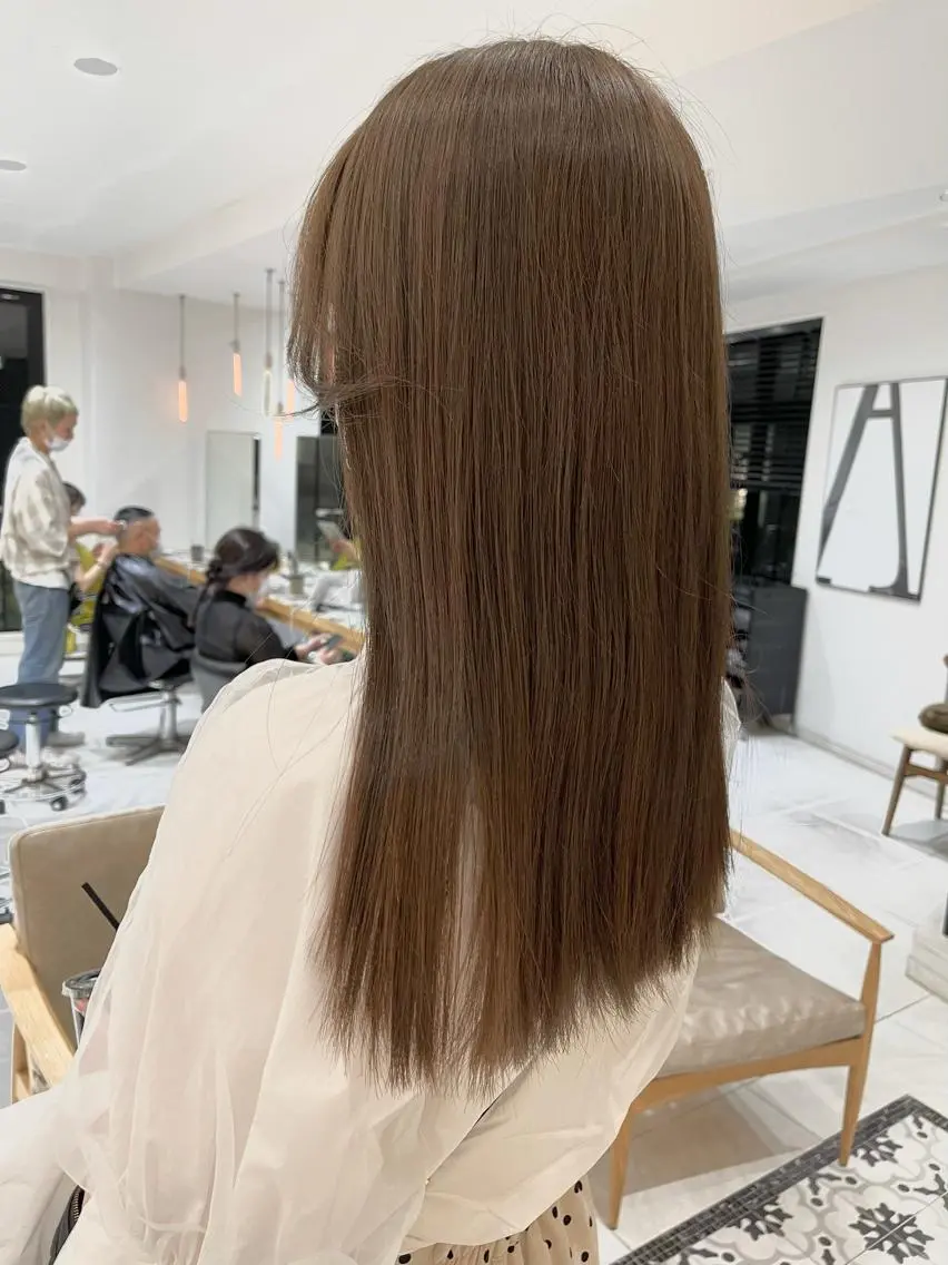 ロング カラー ヘアカラー トリートメント ヘッドスパ ヘアセット 透明感/レイヤー スタイル🤎mamiのヘアスタイル
