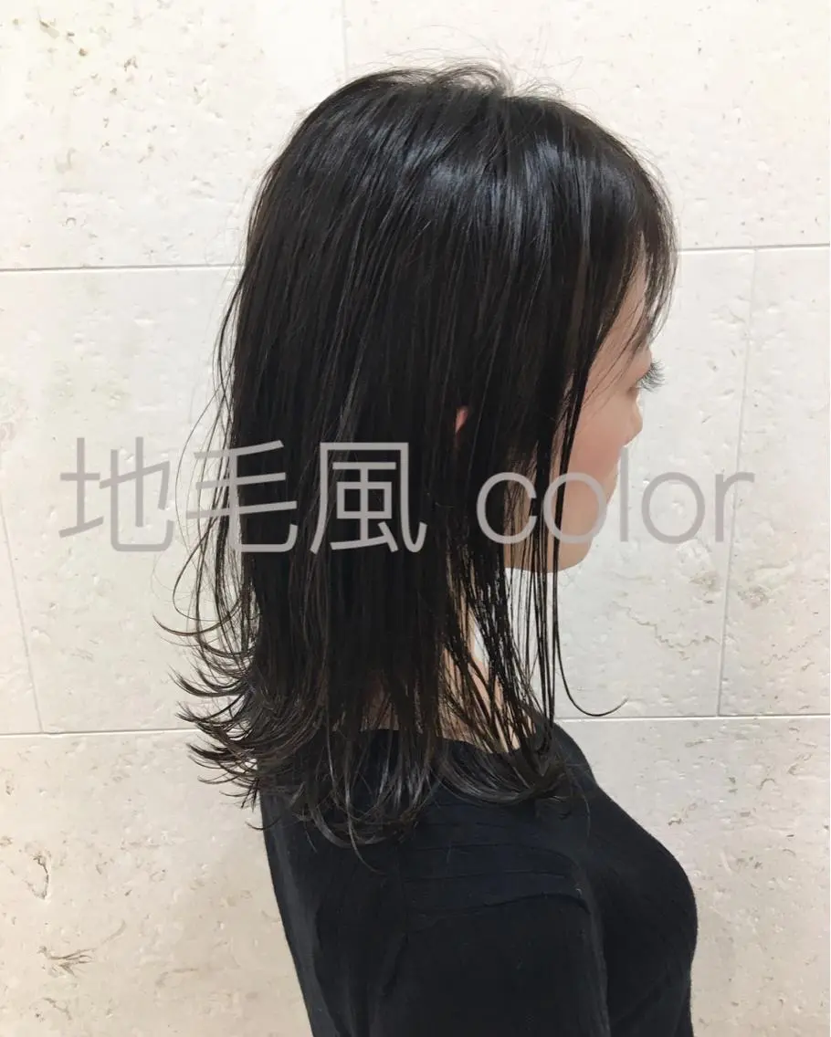 セミロング カラー ブルーカラー ブルージュ カット ヘアカラー トリートメント 斉藤 貴也のヘアスタイル