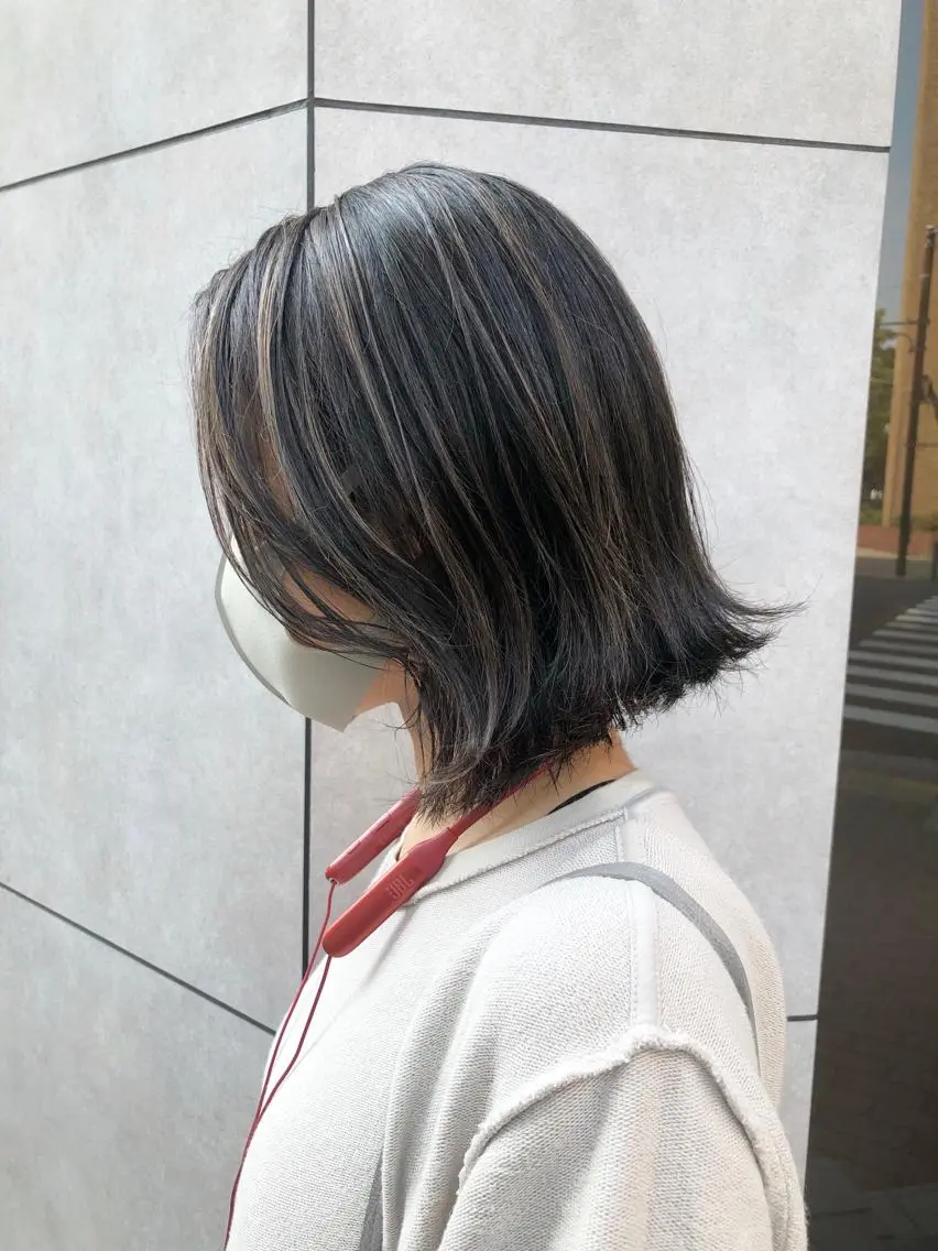 ミディアム カラー カット ヘアカラー トリートメント かわさき ともやのヘアスタイル