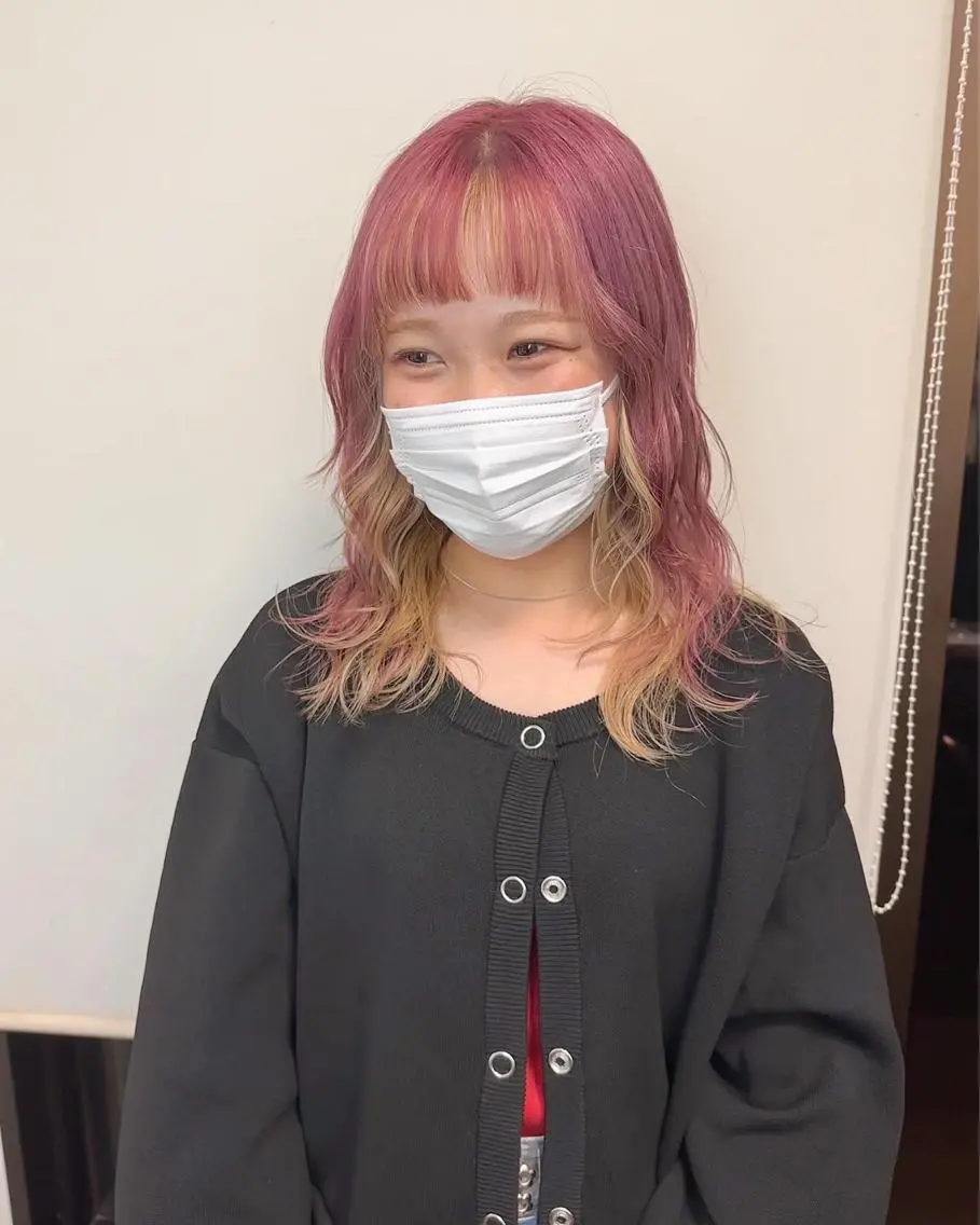 ミディアム カラー ブリーチカラー🫧 森　凪沙のヘアスタイル