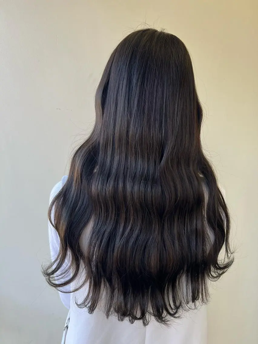 ロング カット ヘアカラー レイヤーカット 🇰🇷SAYAのヘアスタイル