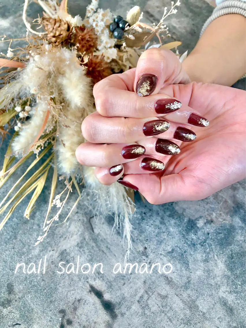 ネイル フラワーネイル ジェルネイル 大理石ネイル(マーブル) ニュアンスネイル シンプルネイル nail salon amanoのネイルデザイン