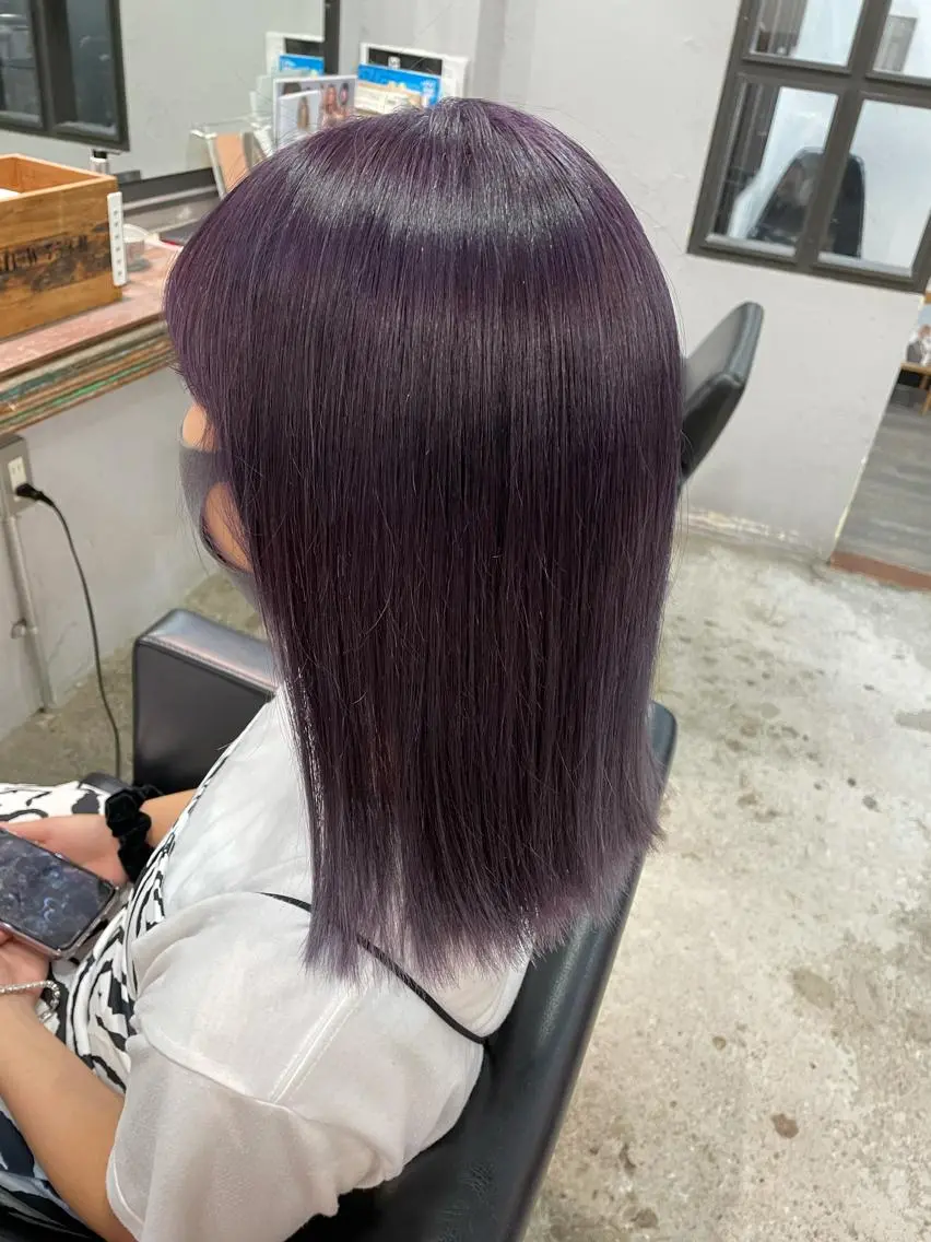 ミディアム ヘアカラー トリートメント 大内 志穂のヘアスタイル