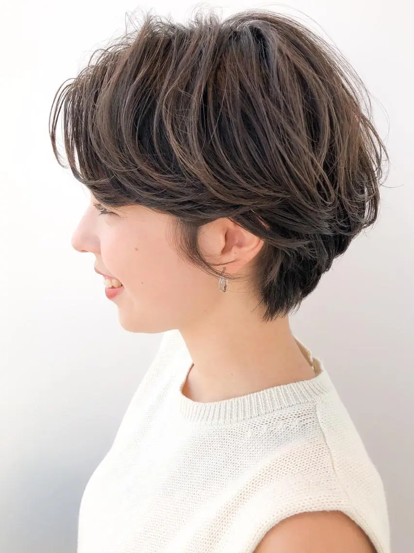 ショート ショートヘア レイヤー×髪質改善✨ 渋谷/佐藤侑哉のヘアスタイル