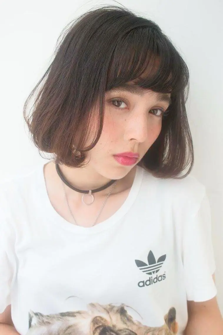 ミディアム カラー パーマ 内藤 達也のヘアスタイル