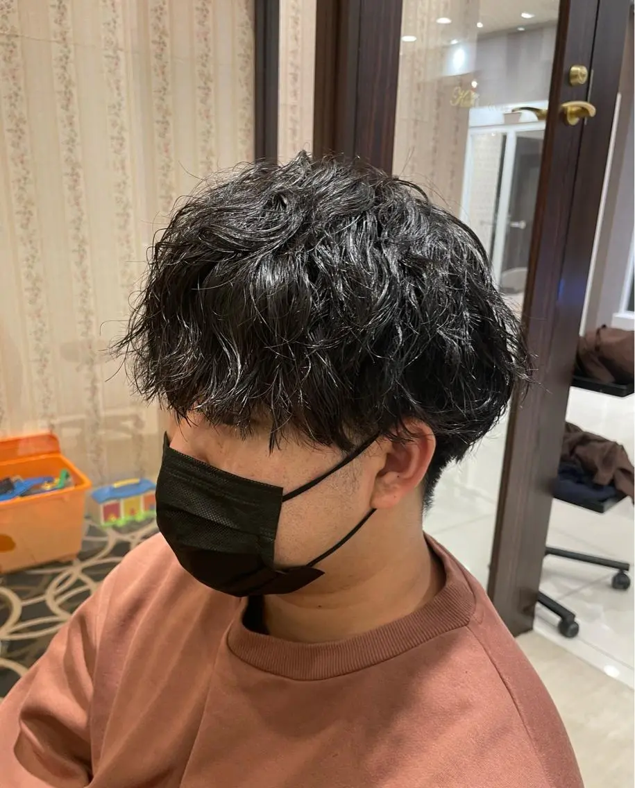 ショート パーマ メンズ メンズパーマ スパイラルパーマ ✂︎山﨑 涼太✂︎のヘアスタイル