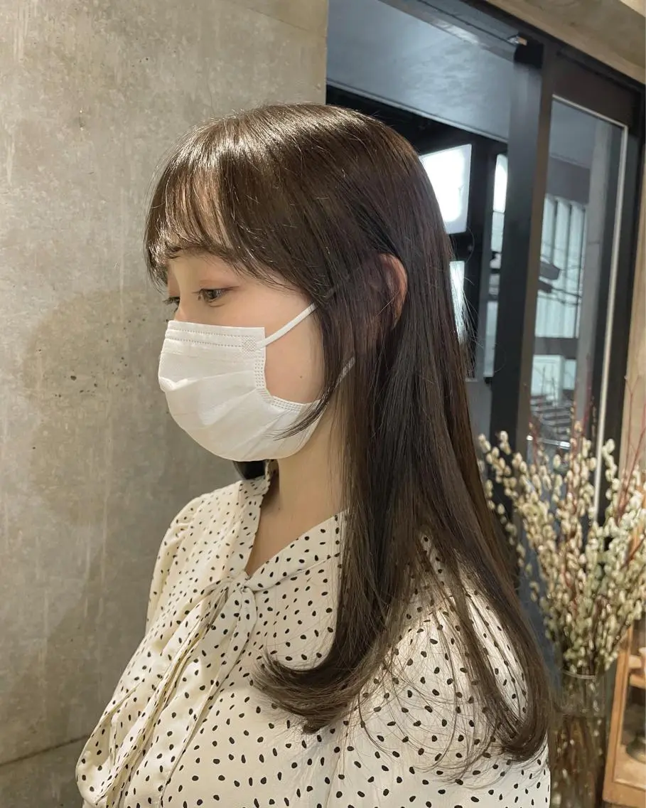 ロング 顔周りカット kana .のヘアスタイル