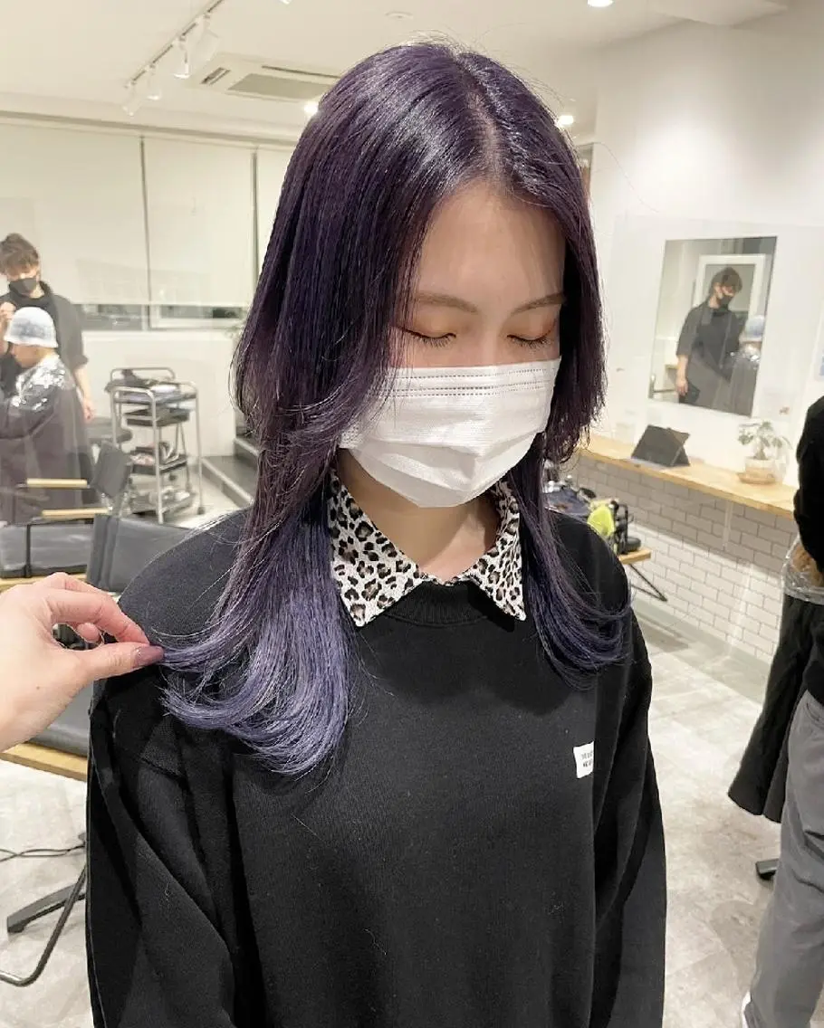 ロング カラー ラベンダーカラー RU RIのヘアスタイル