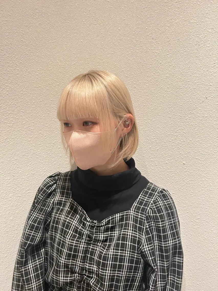 ミディアム カラー バレイヤージュ ブリーチ ケアブリーチ 透明感カラー デザインカラー レイヤー/ブリーチ/ 渋谷/ルル🌿のヘアスタイル