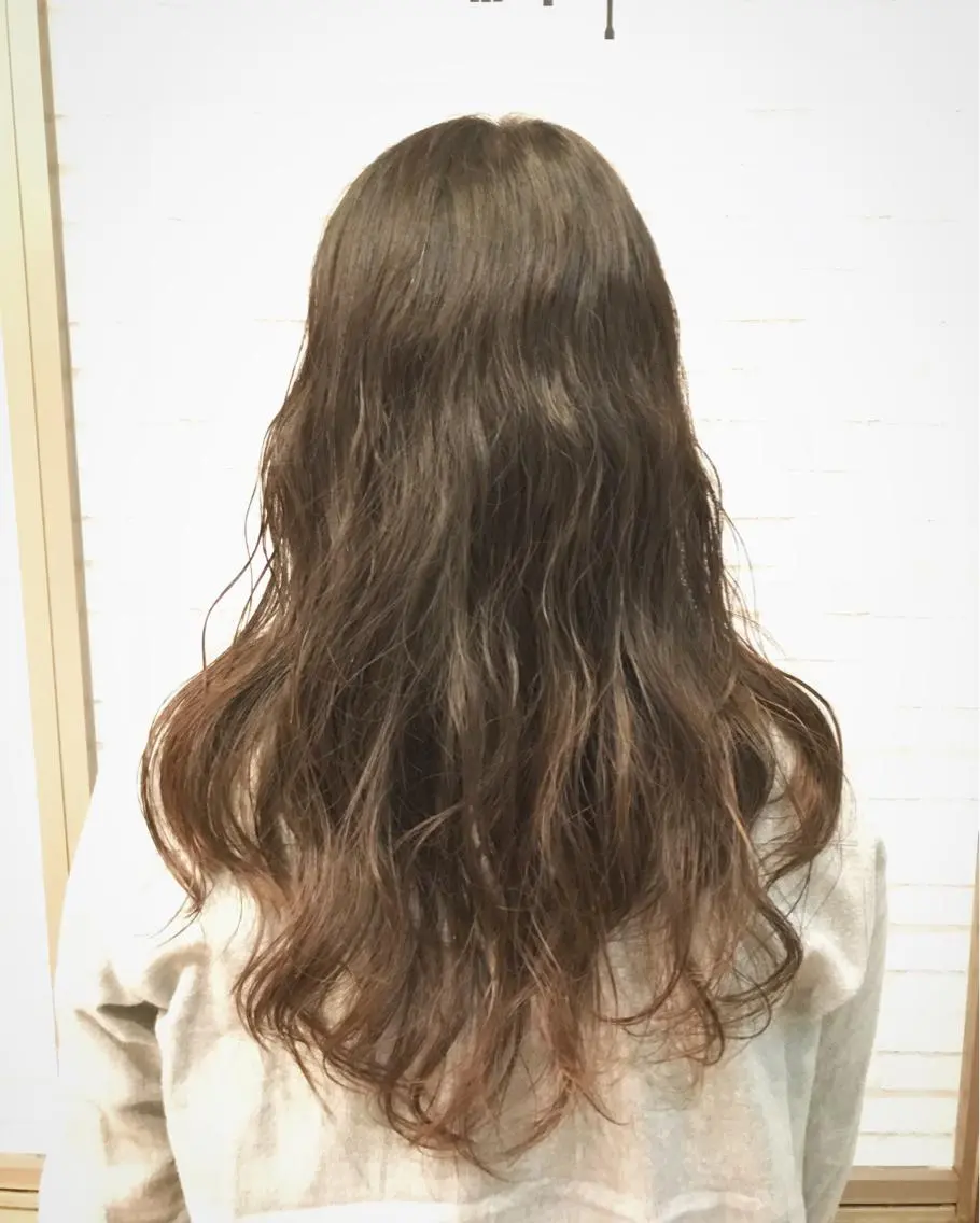ロング パーマ ロング 中川 拓弥のヘアスタイル