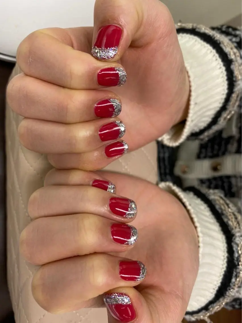 ネイル フレンチネイル ガラスフレンチ FASTNAIL PLUS 新宿店のネイルデザイン