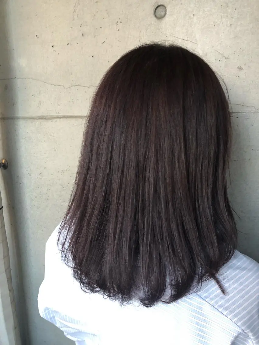 ミディアム カラー ラベンダーカラー ネイビーカラー ヘアカラー トリートメント 韓国hair ·͜· watanabeのヘアスタイル