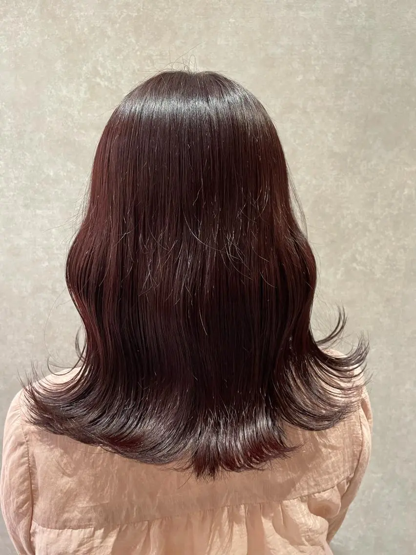 カラー 矯正パーマ、ベージュ ボブカット🫧のヘアスタイル