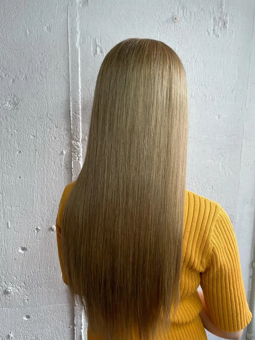 ロング カラー ベージュカラー ミルクティーベージュ ヘアカラー トリートメント 💛丁寧さNo.🥇 🧸片山智裕💛のヘアスタイル